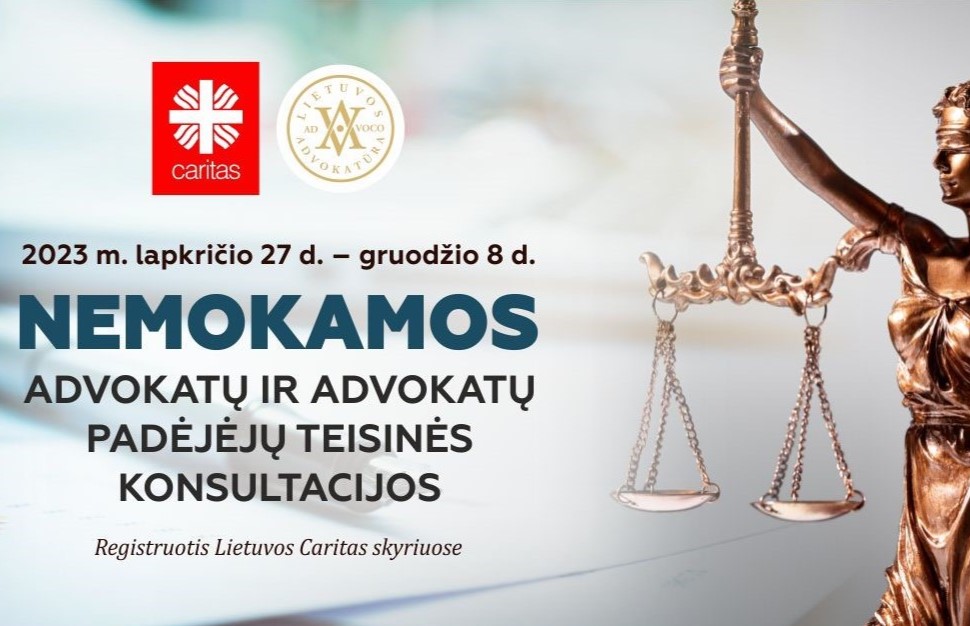 Nemokamos teisinės konsultacijos – Lietuvos advokatūros ir Carito dovana prieš šventes